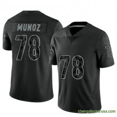 Mens Cincinnati Bengals Anthony Munoz Black Game Reflective Cb207 Jersey B567